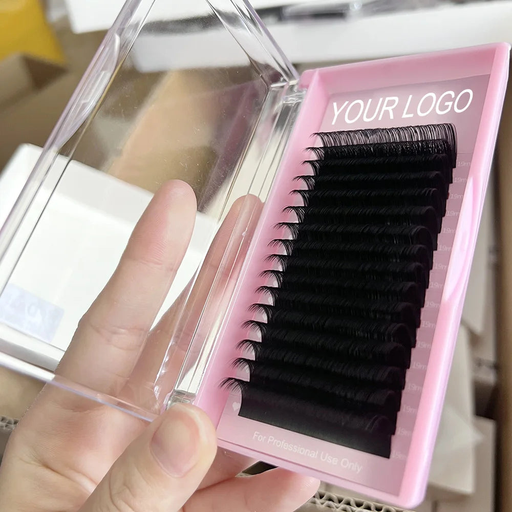 Korean PBT Private Label Faux Mink Individual Eye Lashes Supplies Lash Trays Volume Classic Cashmere Eyelash Extension