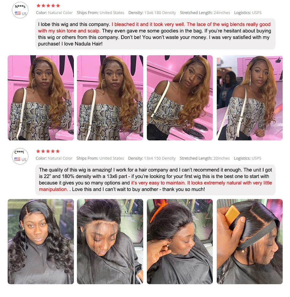 Nadula Hair Lace Front Wigs 13x4 Brazilian Body Wave Wig Human Hair Wigs 13x6 360 Full Lace Wig For Women Swiss Lace Body Wave