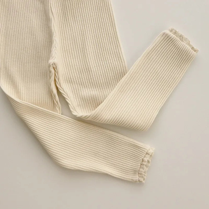 New Born Girl Trousers Winter Spring Long Cotton Elastane Slim Pants Thick for Baby Girl Leggings for Girls Kids and Children