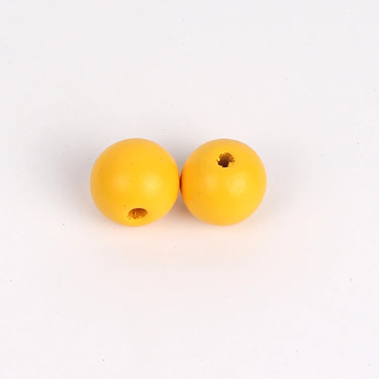 Fast Shipping New Born Baby Toys Chewable 10mm/12mm/16mm /20mm Chinese Wood Baby Toy Custom Colorful Jewelry Beaded