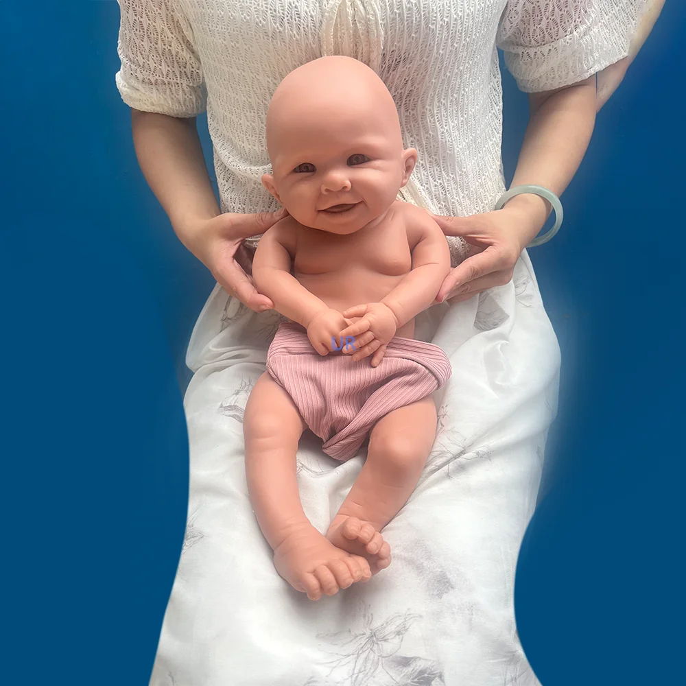 Chubby 20inch Full Silicone Reborn Baby Dolls for Girl Tan Skin Cute New Born Open Mouth Dolls Festival Gifts Age 3+