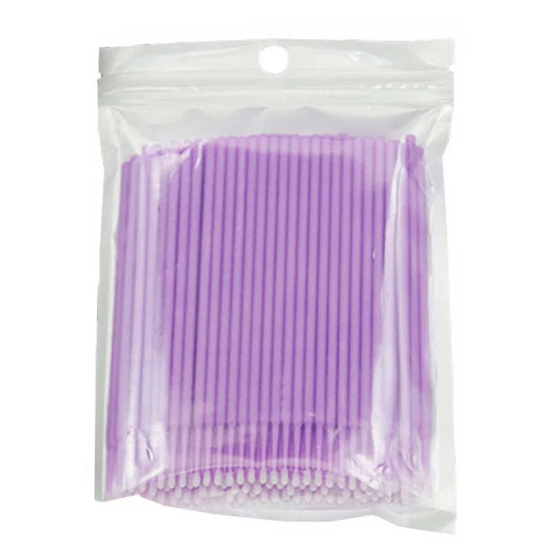 100pcs/Bag Micro Applicator Brush Disposable Eye Lashes Mascara Wands for Eyelash Extension Micro Swabs Microblading Supplies