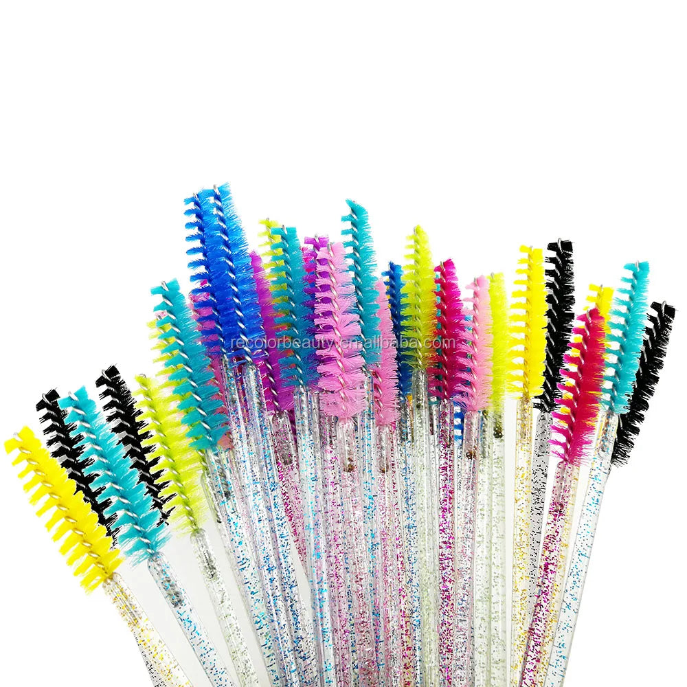 Diamond Crystal Eyelash Brushes for Eyelash Extension Tools Eyebrow Brush Mascara Wands Applicator Spoilers Eye Lashes Cosmetic