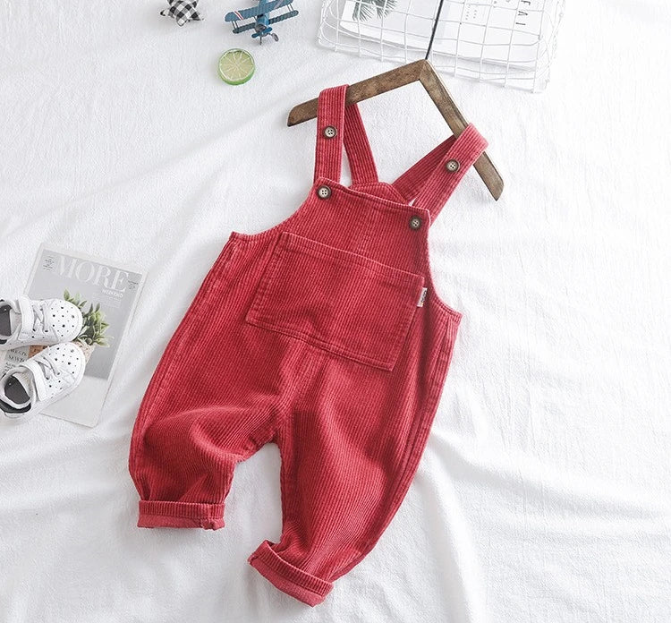 Children Beige Corduroy Pants New Born Baby Boys Girl Long Trousers Spring Jumpsuit Fashion Wear Solid Clothes Overalls for Kids