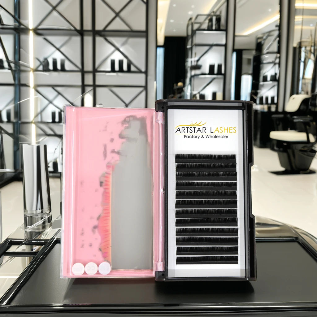 Private Label Wholesale Silk Individual Eye Lashes Extensions Cashmere Lash Eyelashes Makeup Usage with Box Packaging