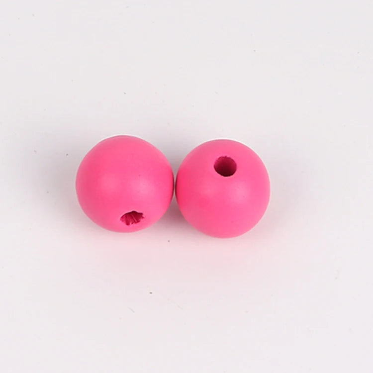 Fast Shipping New Born Baby Toys Chewable 10mm/12mm/16mm /20mm Chinese Wood Baby Toy Custom Colorful Jewelry Beaded