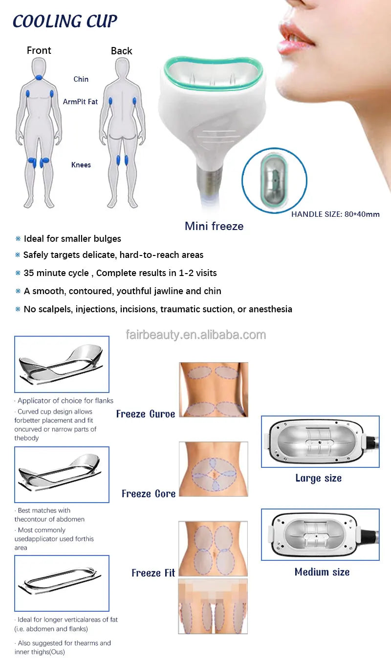 360° Cooling Sculpting Body Slimming For Effective Weight Loss Fat Freezing Cellulite Removal With Vacuum Cavitation System