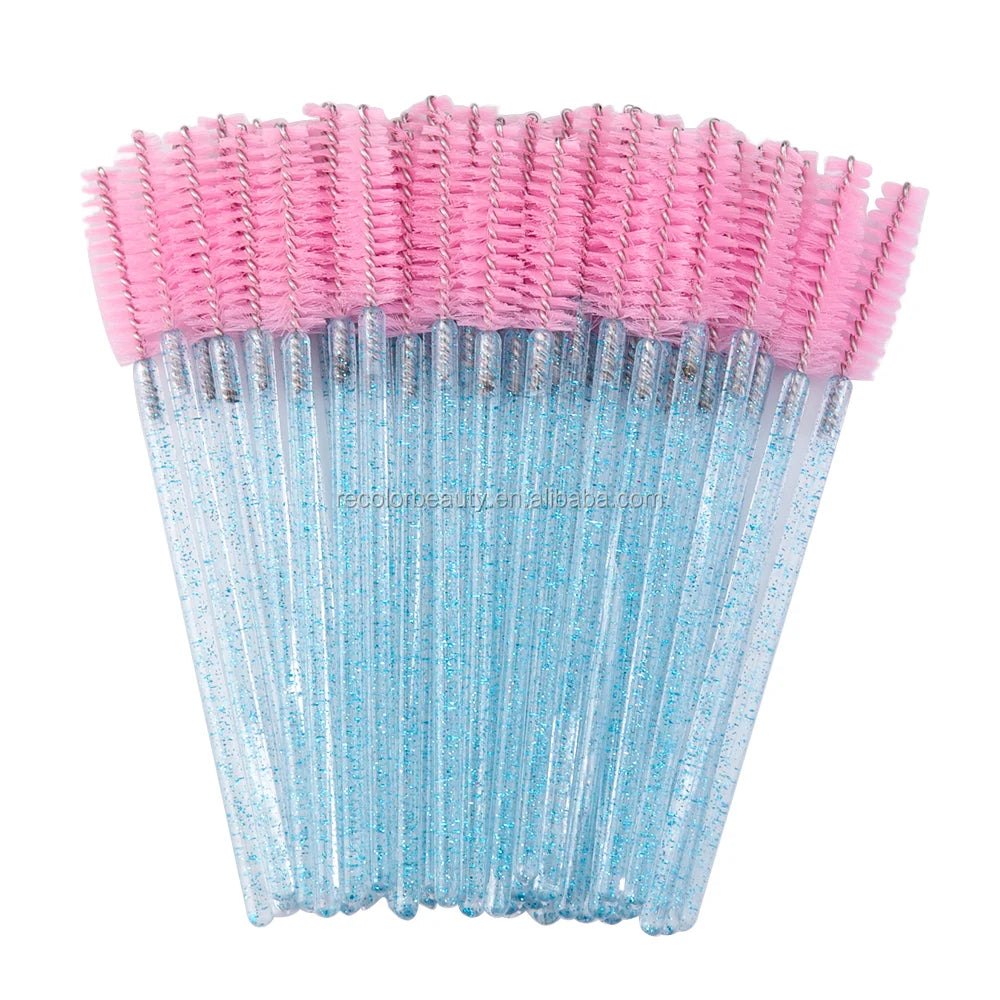 Diamond Crystal Eyelash Brushes for Eyelash Extension Tools Eyebrow Brush Mascara Wands Applicator Spoilers Eye Lashes Cosmetic