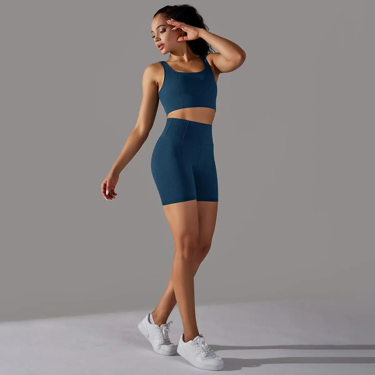 Custom Logo Gym Fitness Sports Two Piece Wear Outfit Yoga Top and Sportswear Suit Yoga Set for Women