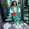 Casual Two-Piece Baseball Uniform Woolen Sports Suit with Short Tops Solid Winter Design One Set Nonwoven Women's