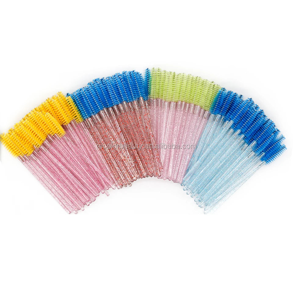 Diamond Crystal Eyelash Brushes for Eyelash Extension Tools Eyebrow Brush Mascara Wands Applicator Spoilers Eye Lashes Cosmetic