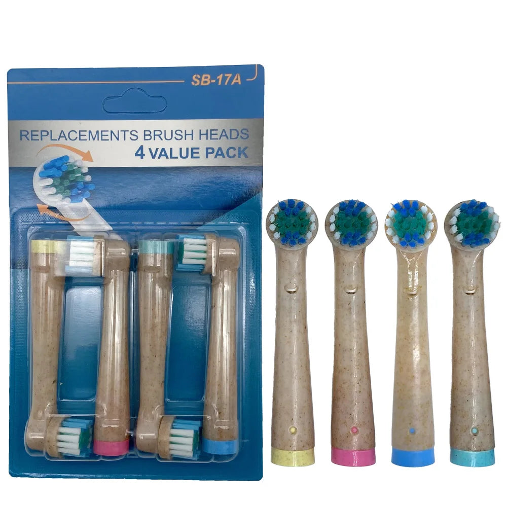 Premium End-rounded Dupont Bristles 12 Count Refill Tooth Brush Heads Compatible With B Rau Professional Care for Io Series 9