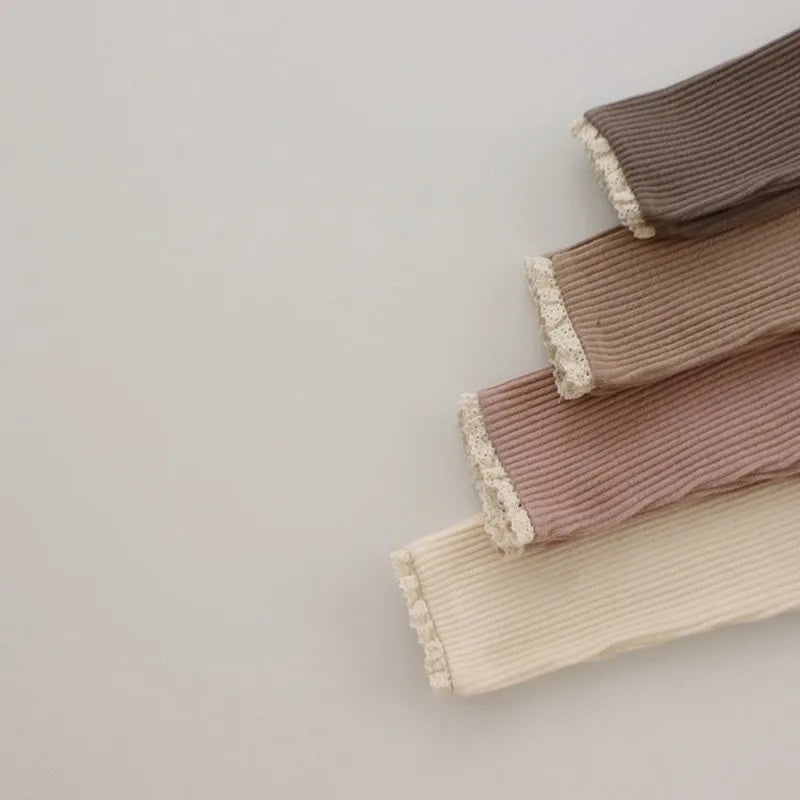 New Born Girl Trousers Winter Spring Long Cotton Elastane Slim Pants Thick for Baby Girl Leggings for Girls Kids and Children