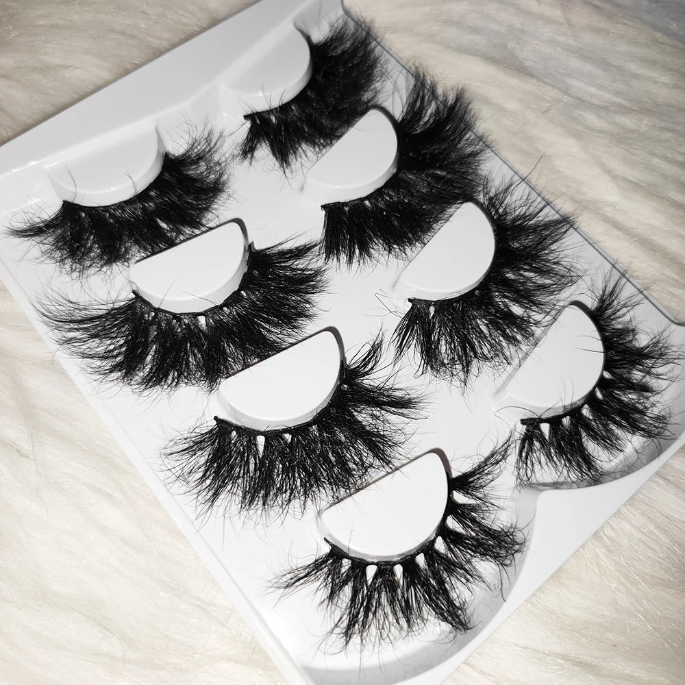 Package Box Custom Mink Eyelashes Private Label Natural False Full Strip Eyelashes Supplier 3D Mink Eye Lashes Wholesale