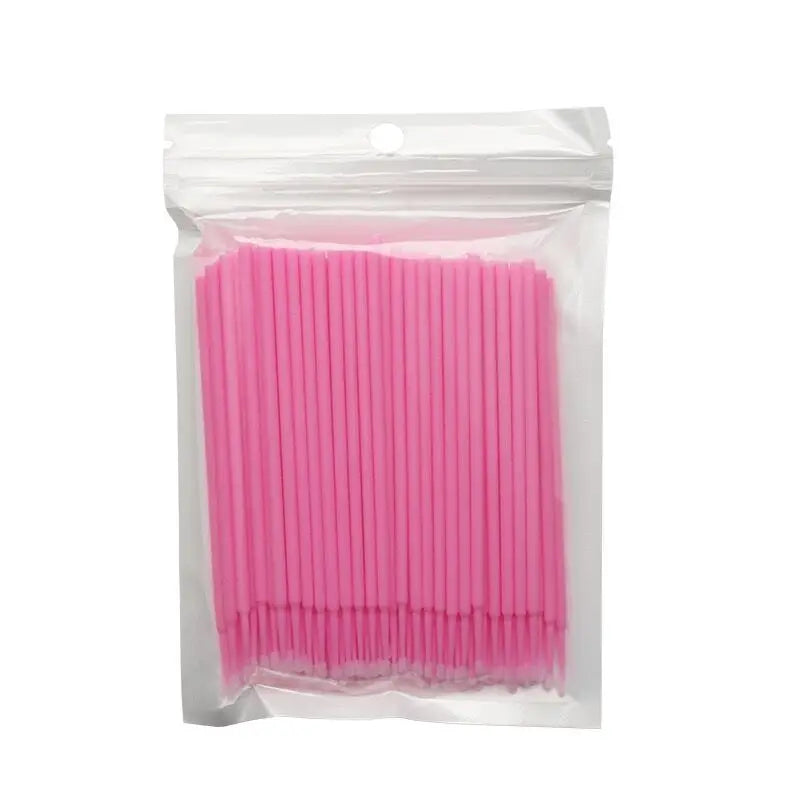 100pcs/Bag Micro Applicator Brush Disposable Eye Lashes Mascara Wands for Eyelash Extension Micro Swabs Microblading Supplies