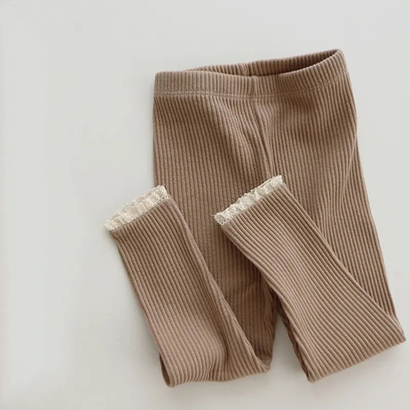 New Born Girl Trousers Winter Spring Long Cotton Elastane Slim Pants Thick for Baby Girl Leggings for Girls Kids and Children