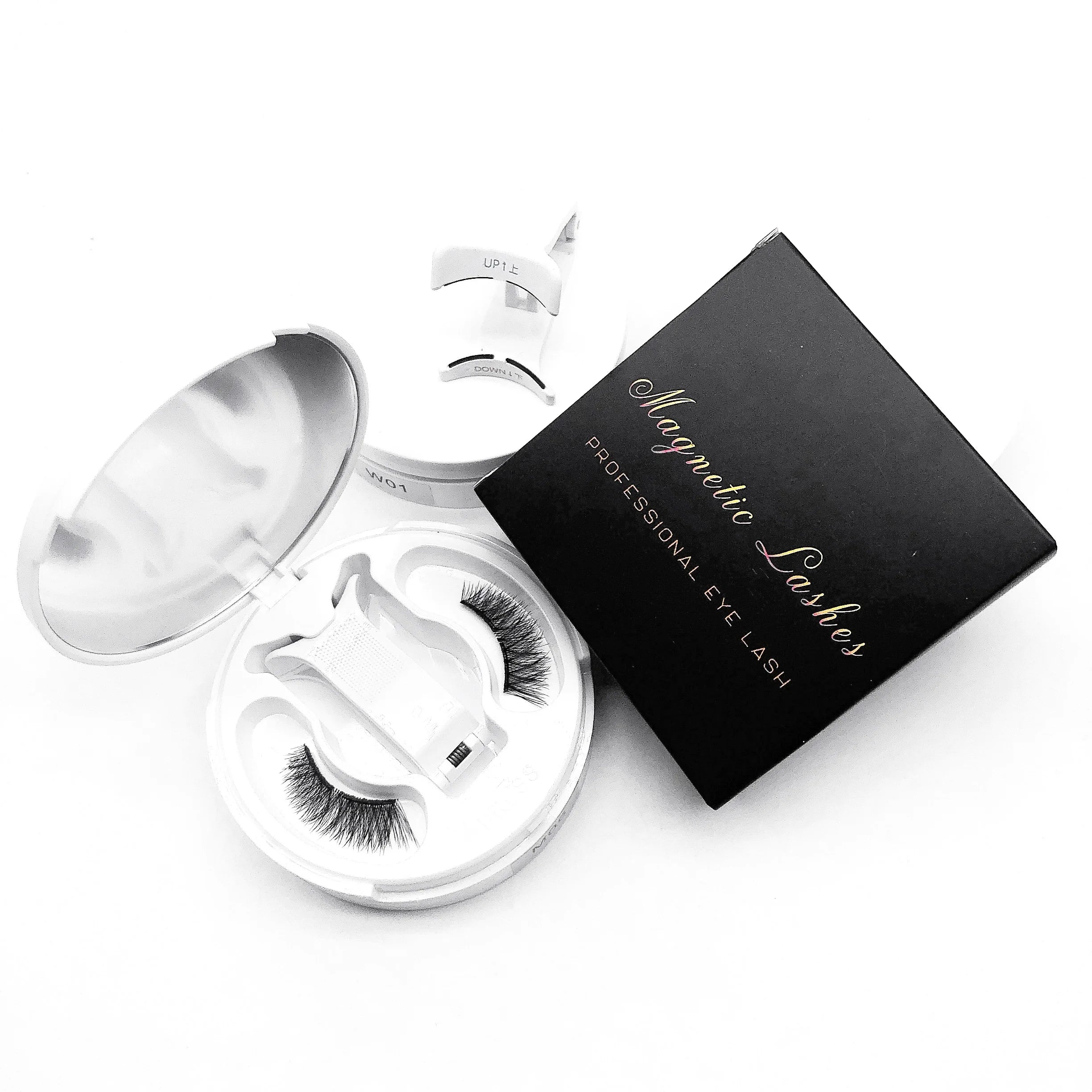 Long Soft Magnet Eyelash Strips Natural Faux Mink Eye Lashes Full Strip Cat Eyelashes Magnetic Lashes in Box Model Number