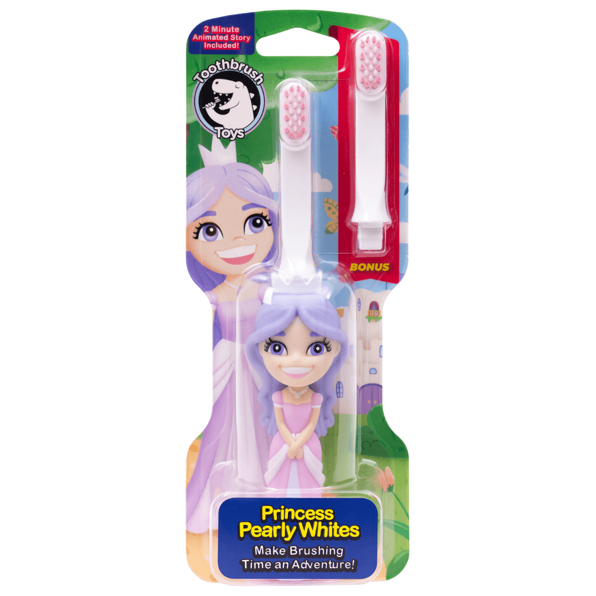 Toothbrush Toys Kids Character Toothbrush Bundle Brushy & Princess