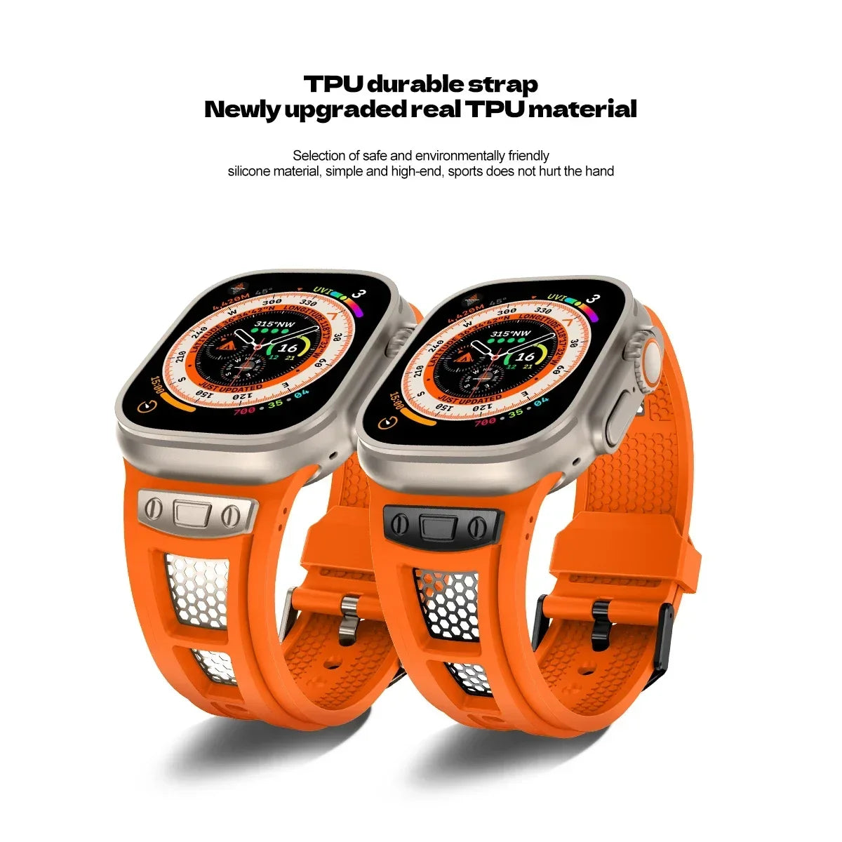 Silicone Strap For Apple Watch Ultra 2 Band 49mm 45mm 44mm 46mm rubber Sport Bracelet correa iWatch Series 11 10 9 8 7 6 5 4 SE