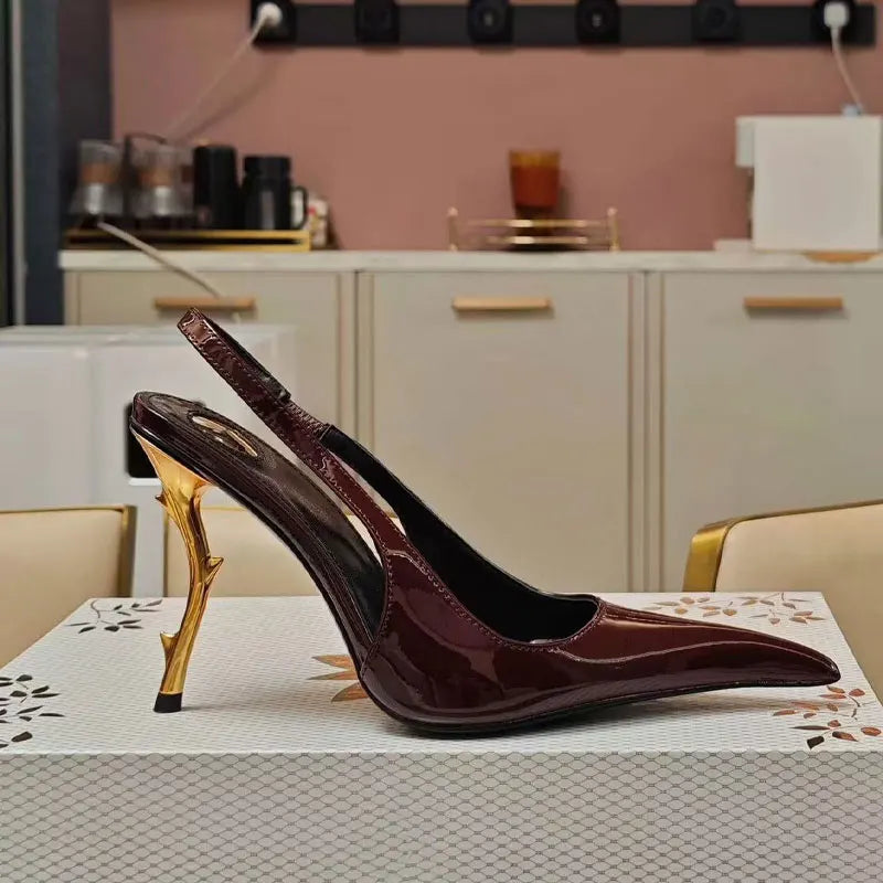 Summer high-heeled pointed women's sandals, European and American fashion runway parties, weddings, women's high heels