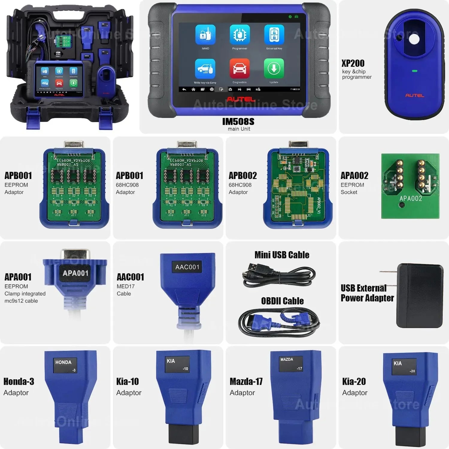 Autel MaxiIM IM508S XP200 Car Key Programming Tool Diagnostic Tool All-in-One Key Programmer OBD2 Scanner Updated of IM508