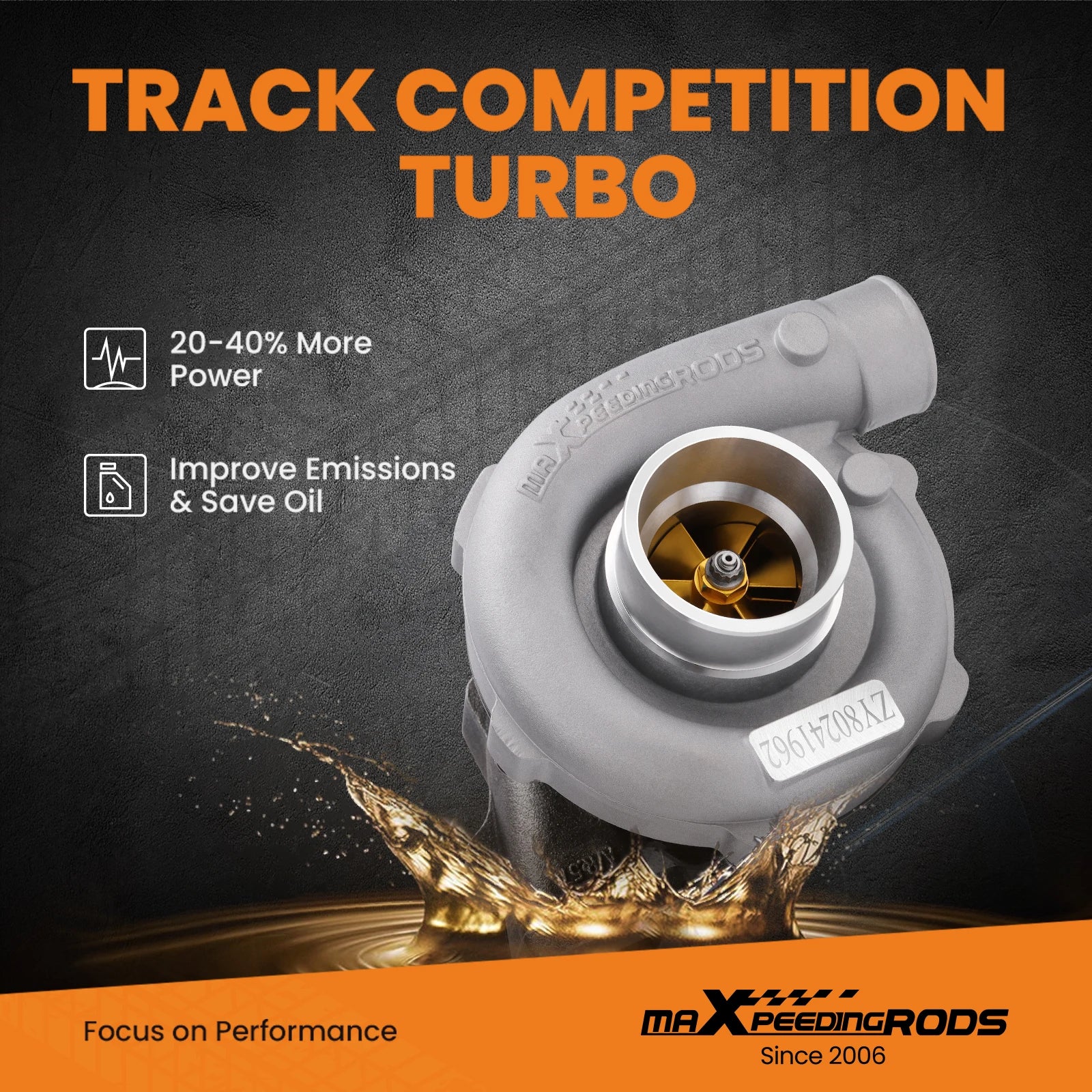 T3 T04E Street Billet Turbo Turbocharger 0.57 A/R 0.5 A/R Turbine Universal for 1.5-2.5L