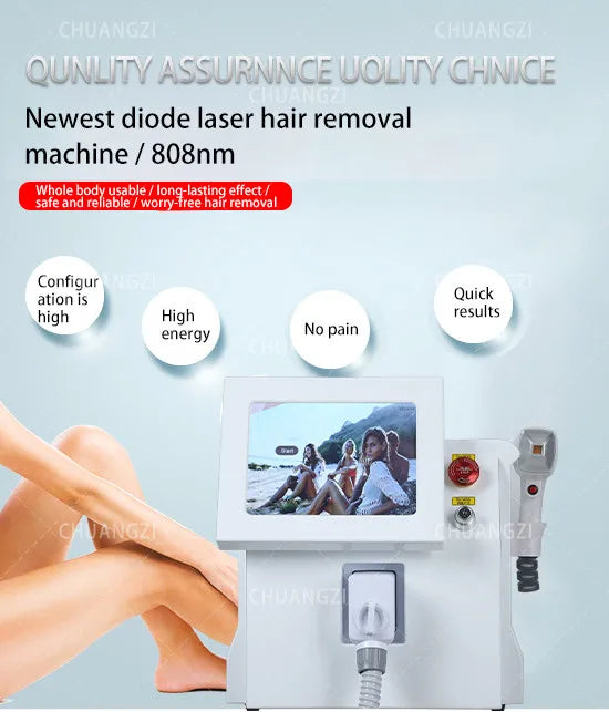 Professional Soprana Titanium Diode Laser Hair Removal Machine 3500W High Power Ice Laser Epilator 755 1064 808nm
