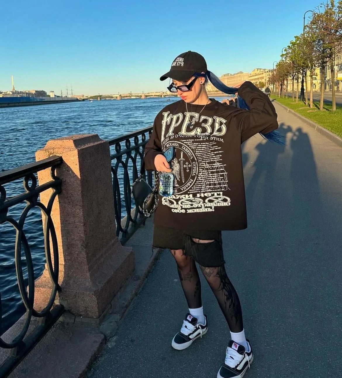 Oversized Men's Clothing Streetwear Sober Print Autumn Hip Hop Korean Long Sleeve Y2k Tops Tee Cotton Graphic Unisex Tshirt Goth