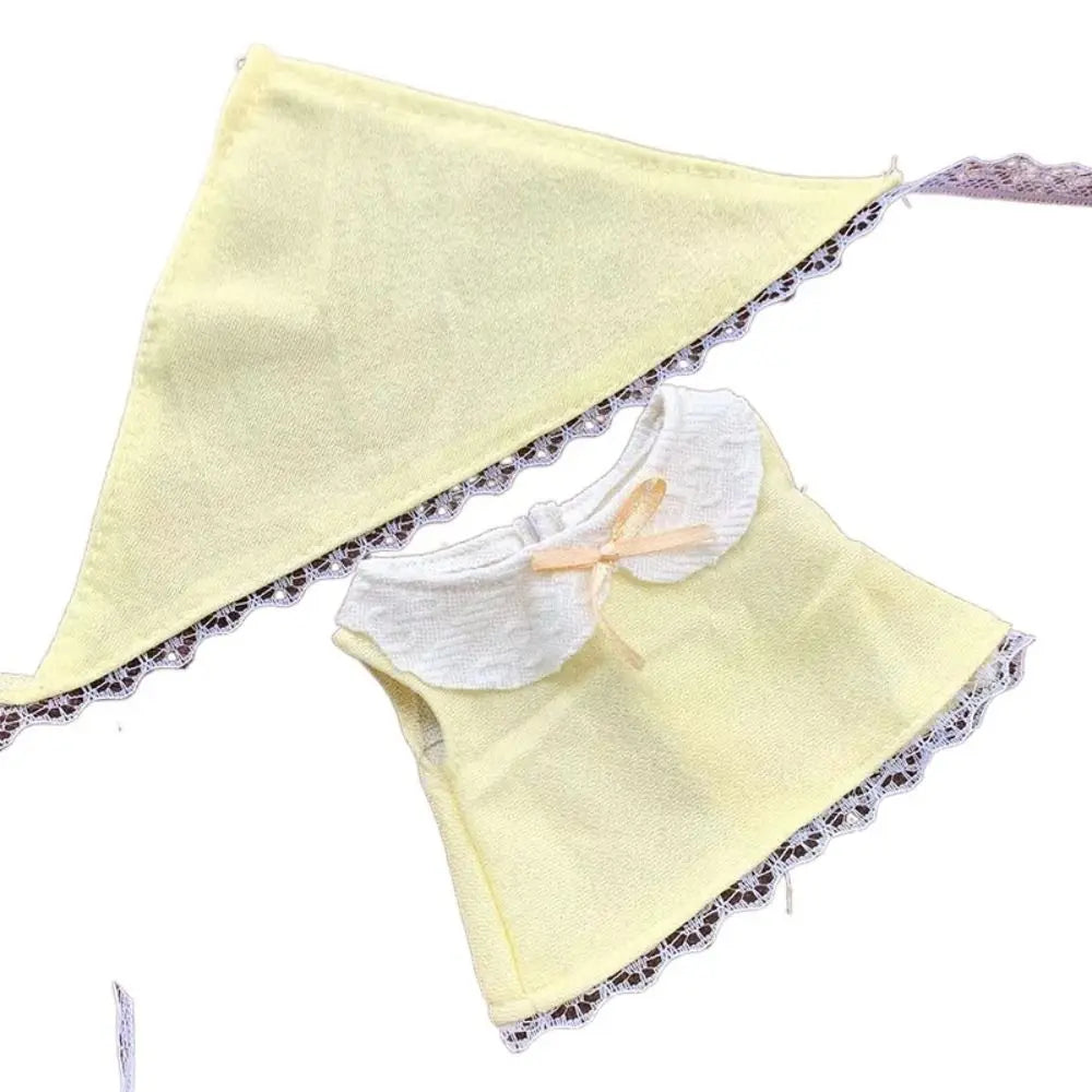 Head Cover 20cm Cotton Doll Dress Shoulder Strap Skirt Hoodies Cotton Doll Clothes DIY Dress Up Sweet Plush Toy Clothes