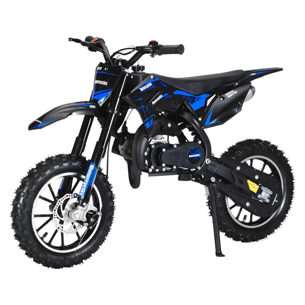 Gas Bike For Kids, Mini Dirt Bike, 49CC 2-Stroke Gas Powered Motorcycle, Shock Absorption Pocket Motorbike, Up to 25 Mph