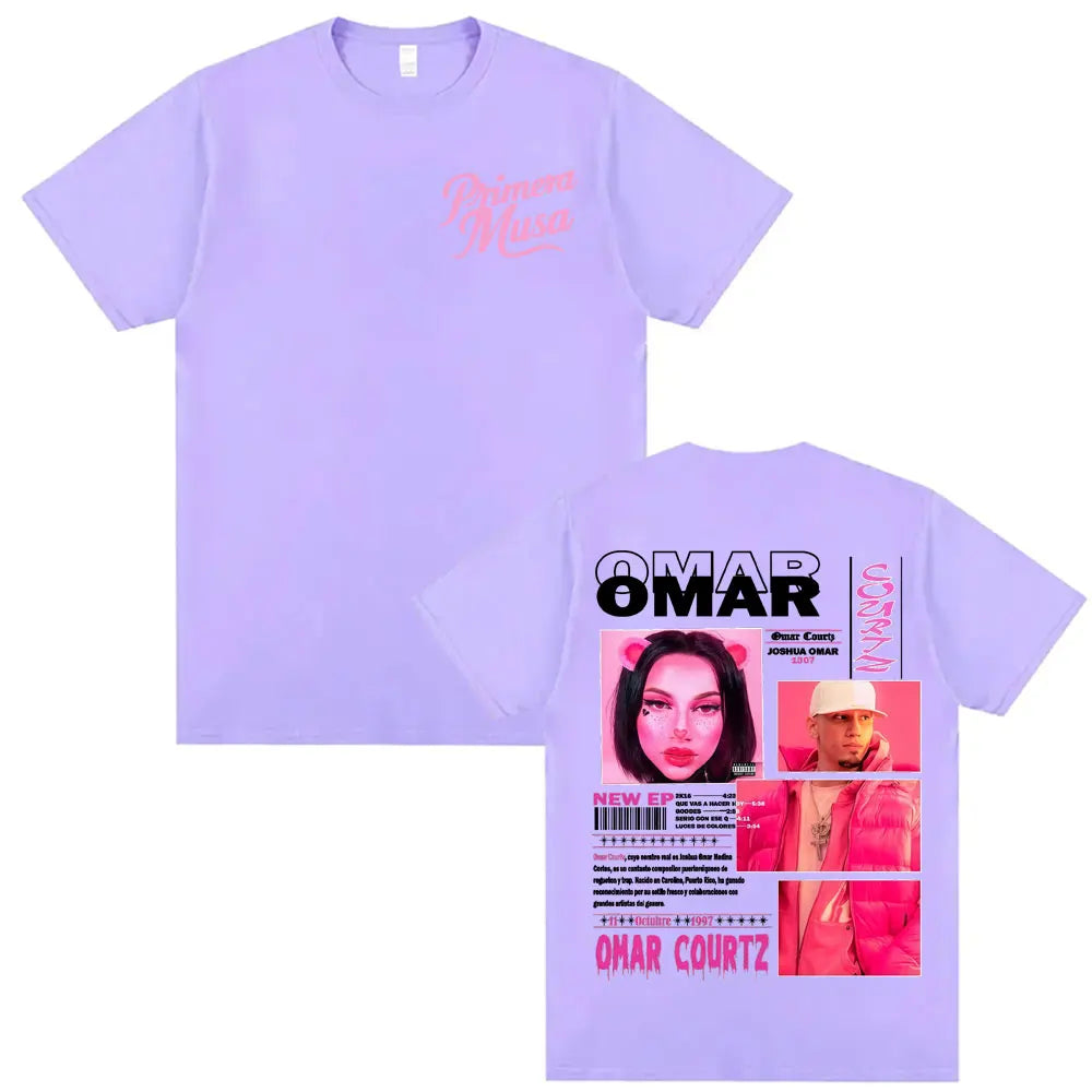 Rapper Omar Courtz Primera Musa 2025 Graphic T-shirts Men Women Vintage 90s Hip Hop Gothic T Shirt Summer Tops Oversized T-shirt
