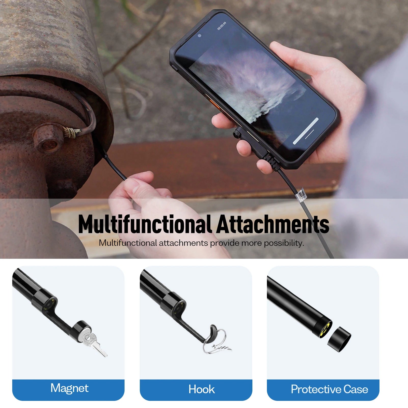 Ulefone Waterproof Endoscope, 3 in 1, for ARMOR 9, ARMOR 9E, Power Armor 13, Power Armor 18T