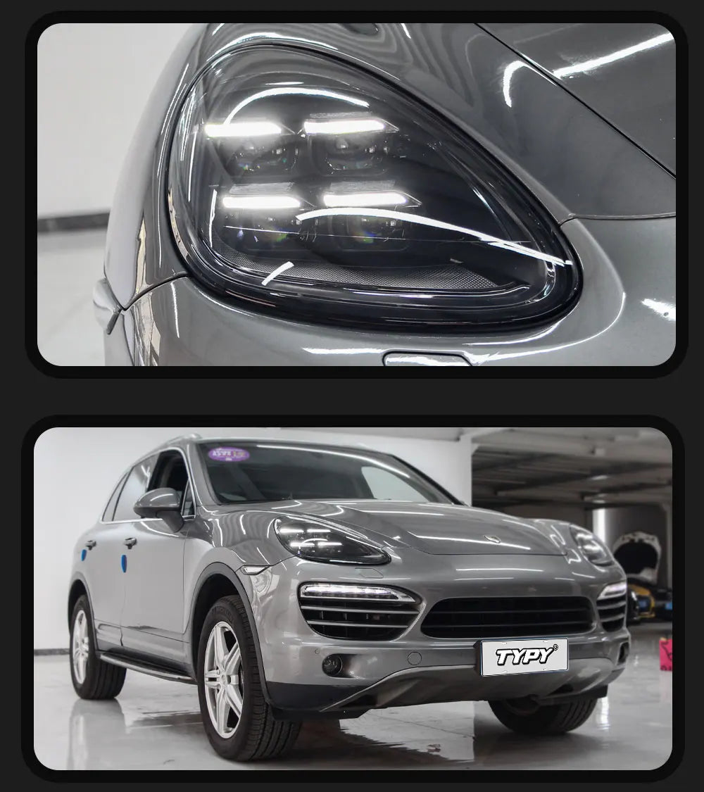 TYPY Car Accessories For Porsche Cayenne Headlights 2011-2017 958LEDMatrix Head Lamps Upgrade 2024 Style