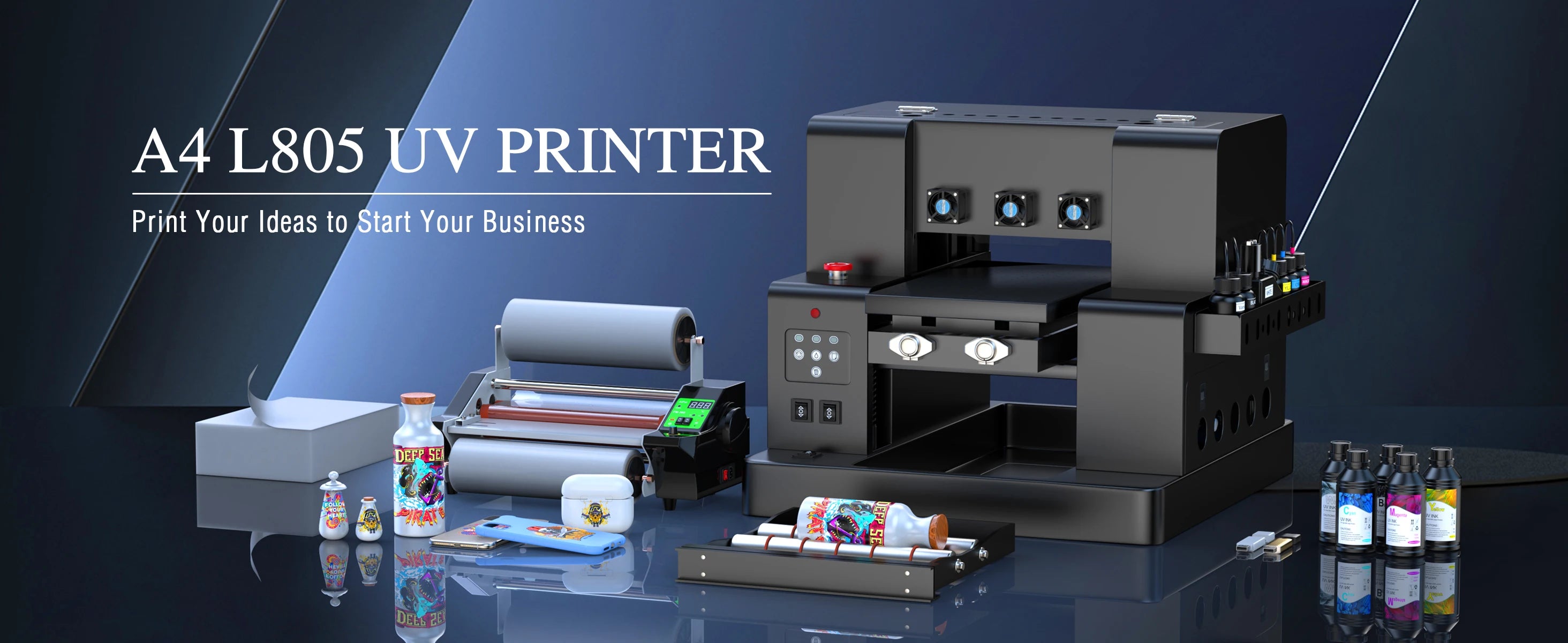 A3 UV Printer Impresora L805 UV Printer Machine UV Flatbed Printer For Bottle Wood Metal A4 UV DTF Printer Sticker 3d Printe