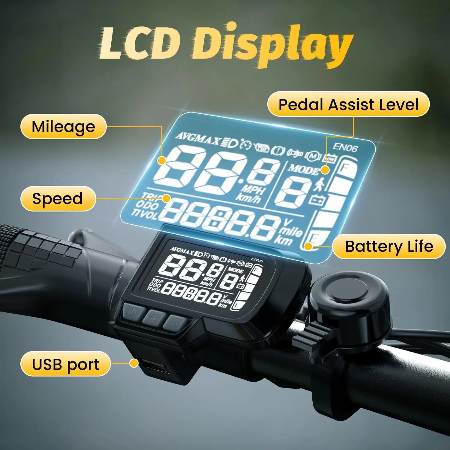 1000W Peak Electric Bike for Adults Cybervelo EK4 EK5 Foldable 28+MPH 80Miles Removable Battery Fat Tire Off-road E-bike