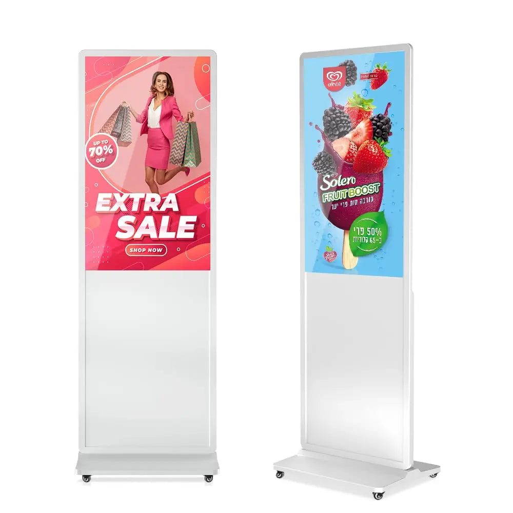 65 Inch 4K Digital Signage Kiosk Indoor Floor Standing Commercial Monitor Advertising Display LCD Totem with HDMI Input Player