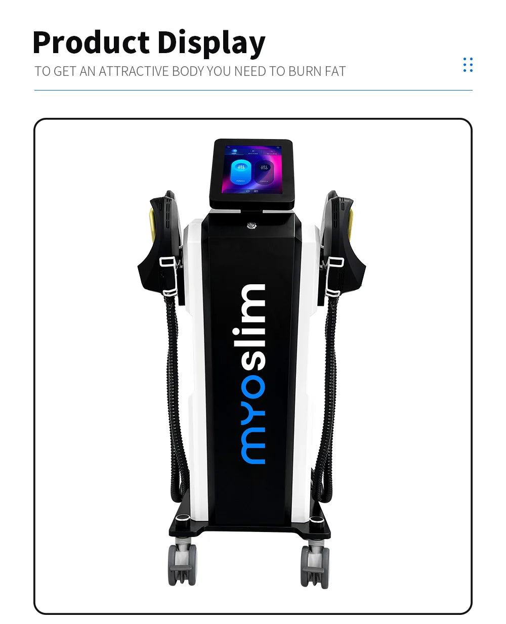 Myoslim NEO Folding Screen 6500W 15tes Uses The Latest RF And Technology To Muscle Building Body Shaping And Weight Loss