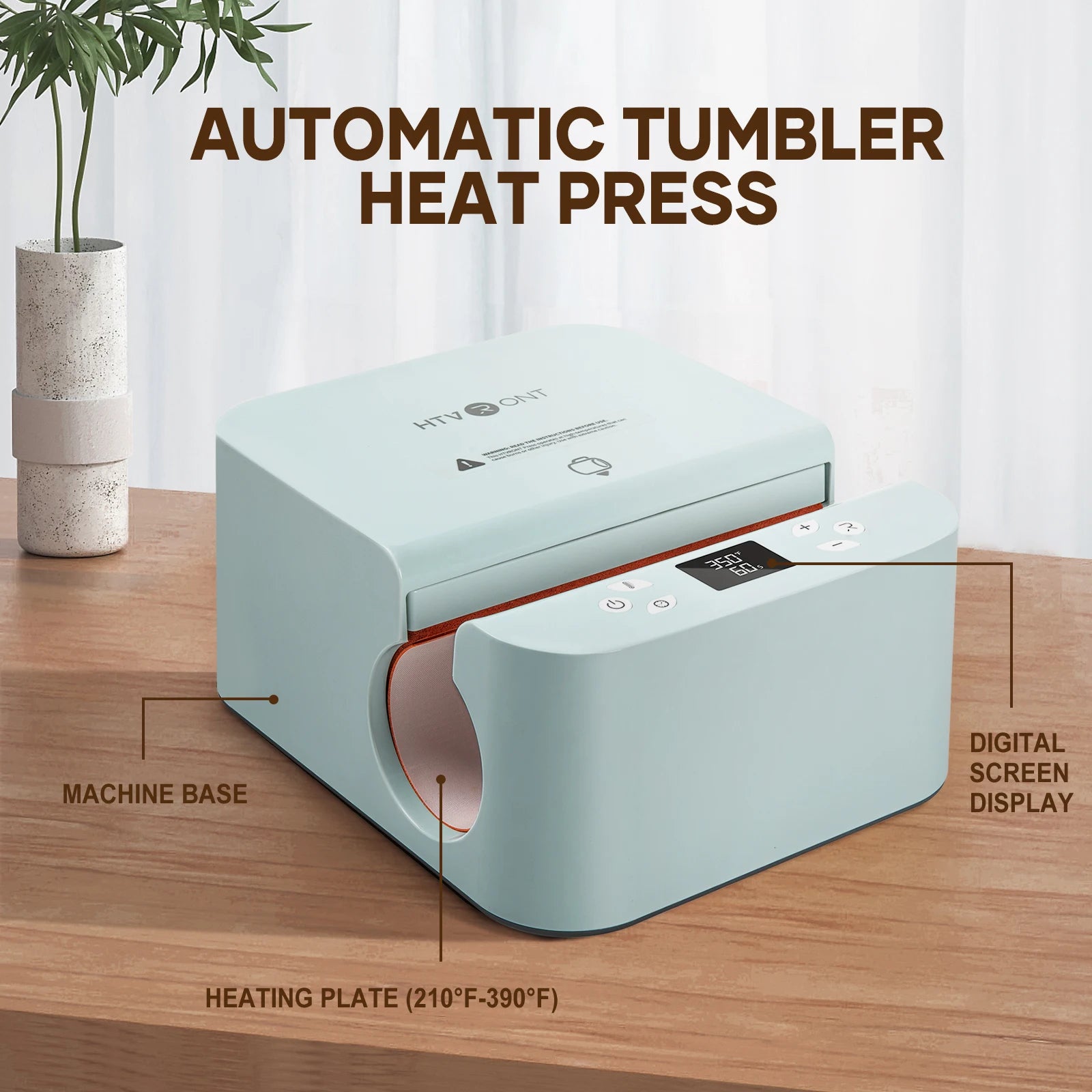HTVRONT Automatic Heat Pres Machine+ Mug Tumbler Heat Press+ Square Heat Press+ Vinyl Cutter Machine for DIY Cups T-shirt +Gifts