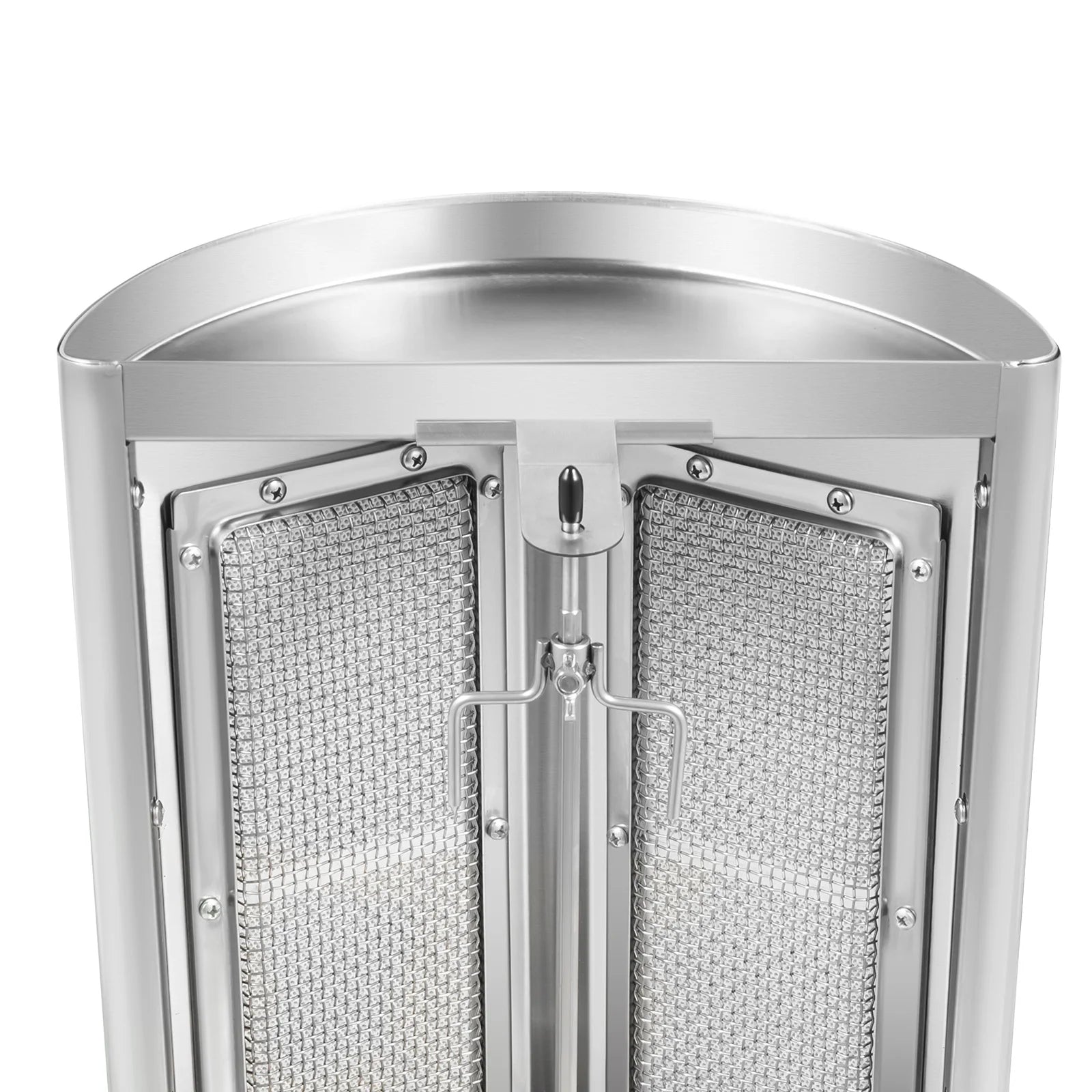 Electric Vertical Broiler 360° rotating Shawarma Gas Rotisserie Gyro Grill Machine with 2 Burner for Commercial Home Kitchen