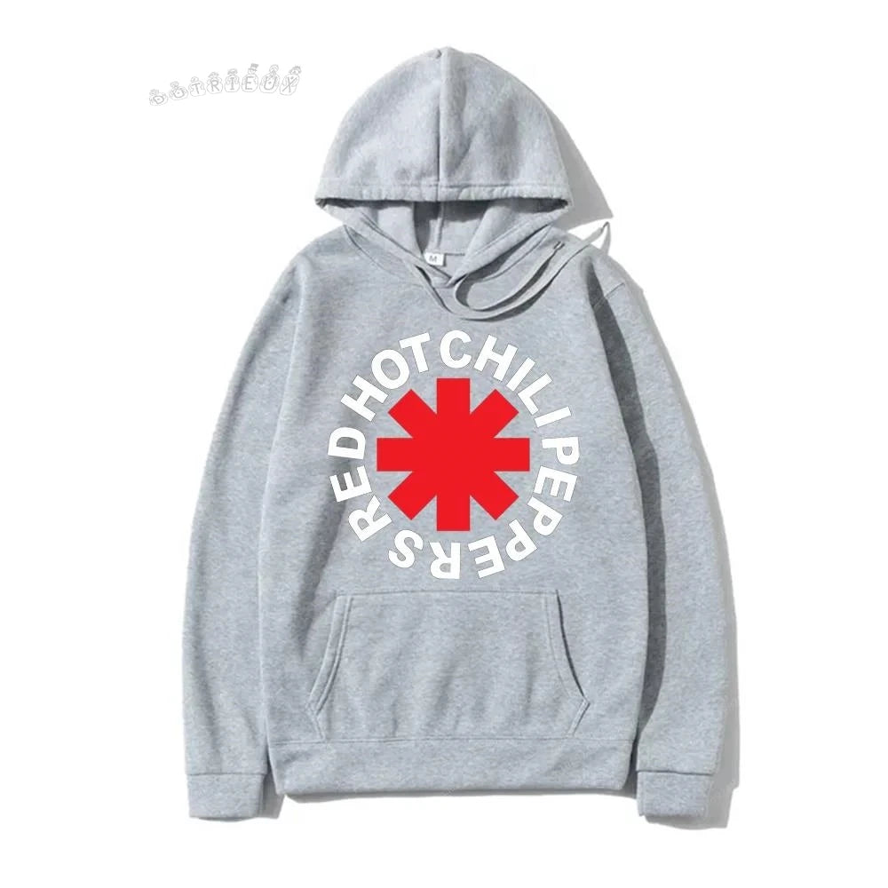 New Hip Hop Clothes Red Hot Chili Hoodie Peppers Women Men Long Sleeve Fleece Sweatshirt Vintage Rock Band Streetwear