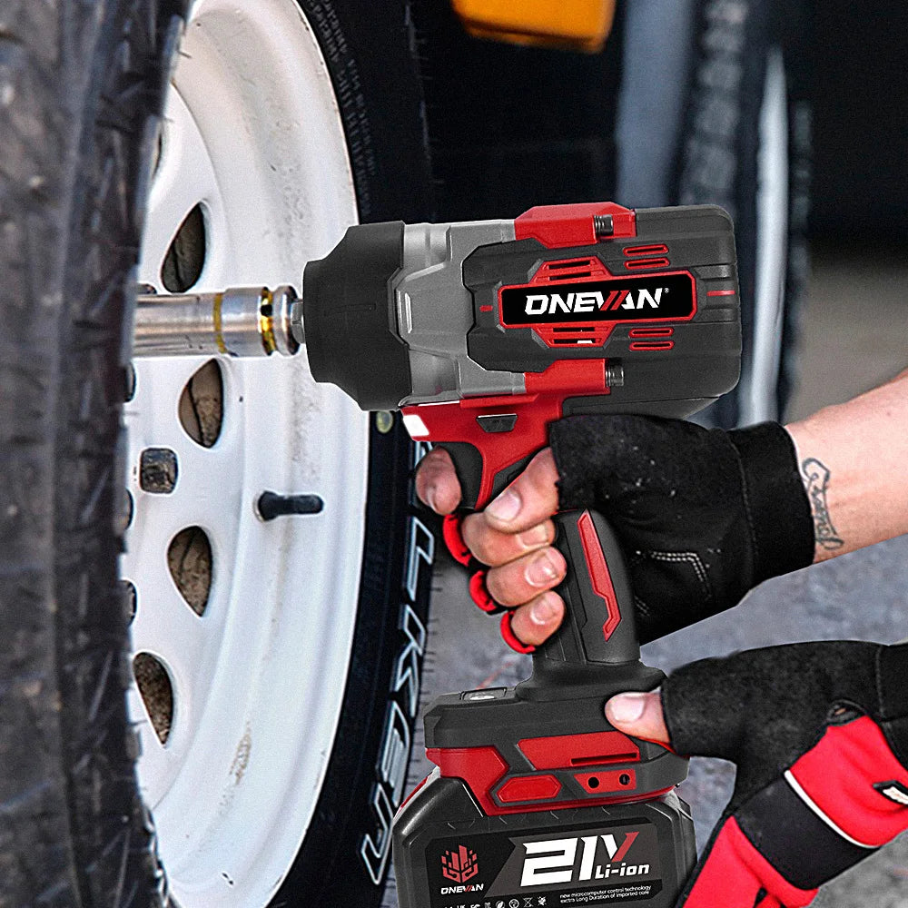 ONEVAN 2800N.M Brushless Electric Impact Wrench High Torque 1/2 Inch Screwdriver Drill Repair Tool For Makita 18V Battery Pin