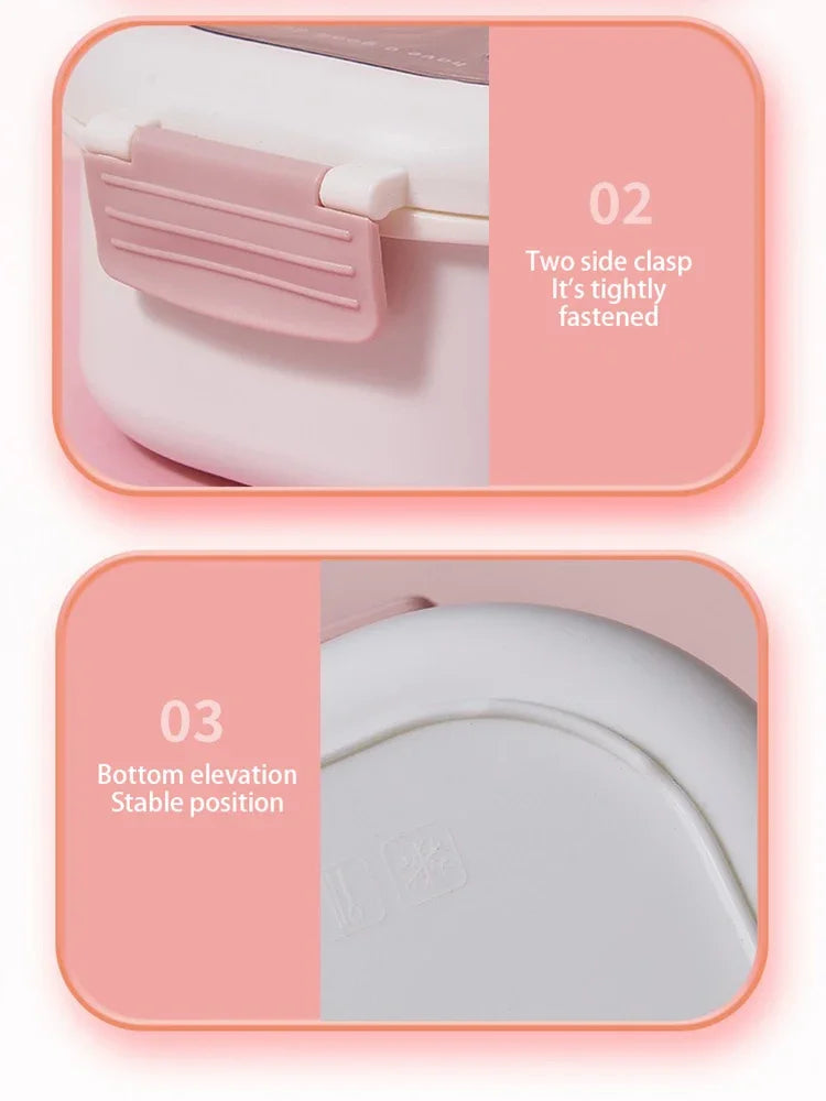 Stainless Steel Lunch Box Rabbit Design Divides Large Capacity Portable Sealed Bento Box Children Student Cute Birthday Gifts