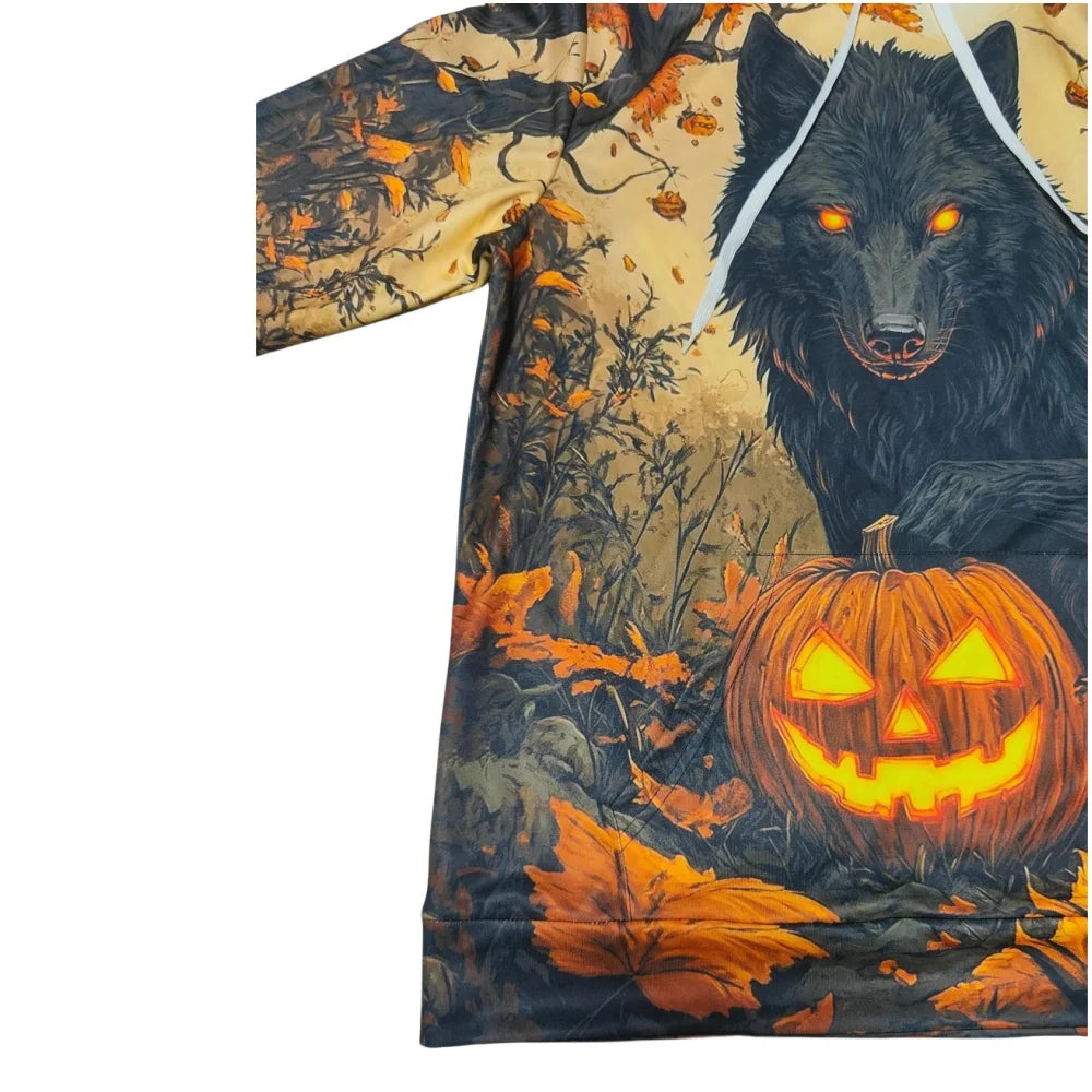 Japanese Harajuku 3D Printed Hoodies For Men Mountain Cat Tentacle Graphic Pullover Sweatshirts Casual Loose Hooded Long Sleeves