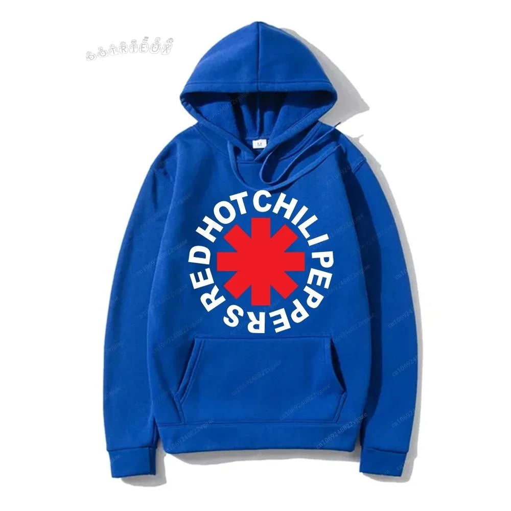 New Hip Hop Clothes Red Hot Chili Hoodie Peppers Women Men Long Sleeve Fleece Sweatshirt Vintage Rock Band Streetwear