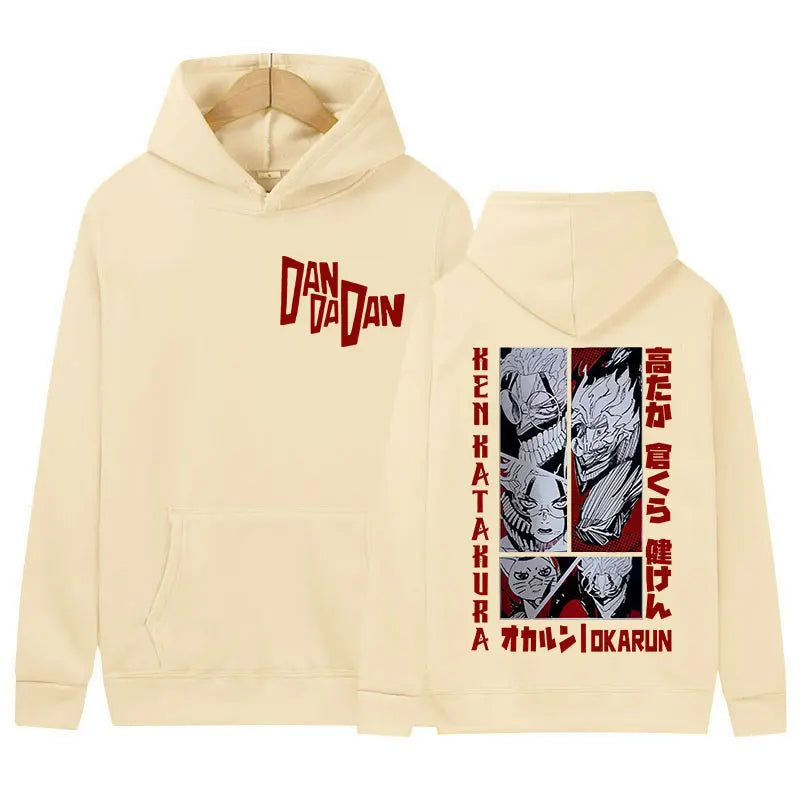 Japan Funny Anime Peripherals Dandadan Graphic Print Hoodies Men Women Harajuku Unisex Vintage Pullovers Oversized Sweatshirts