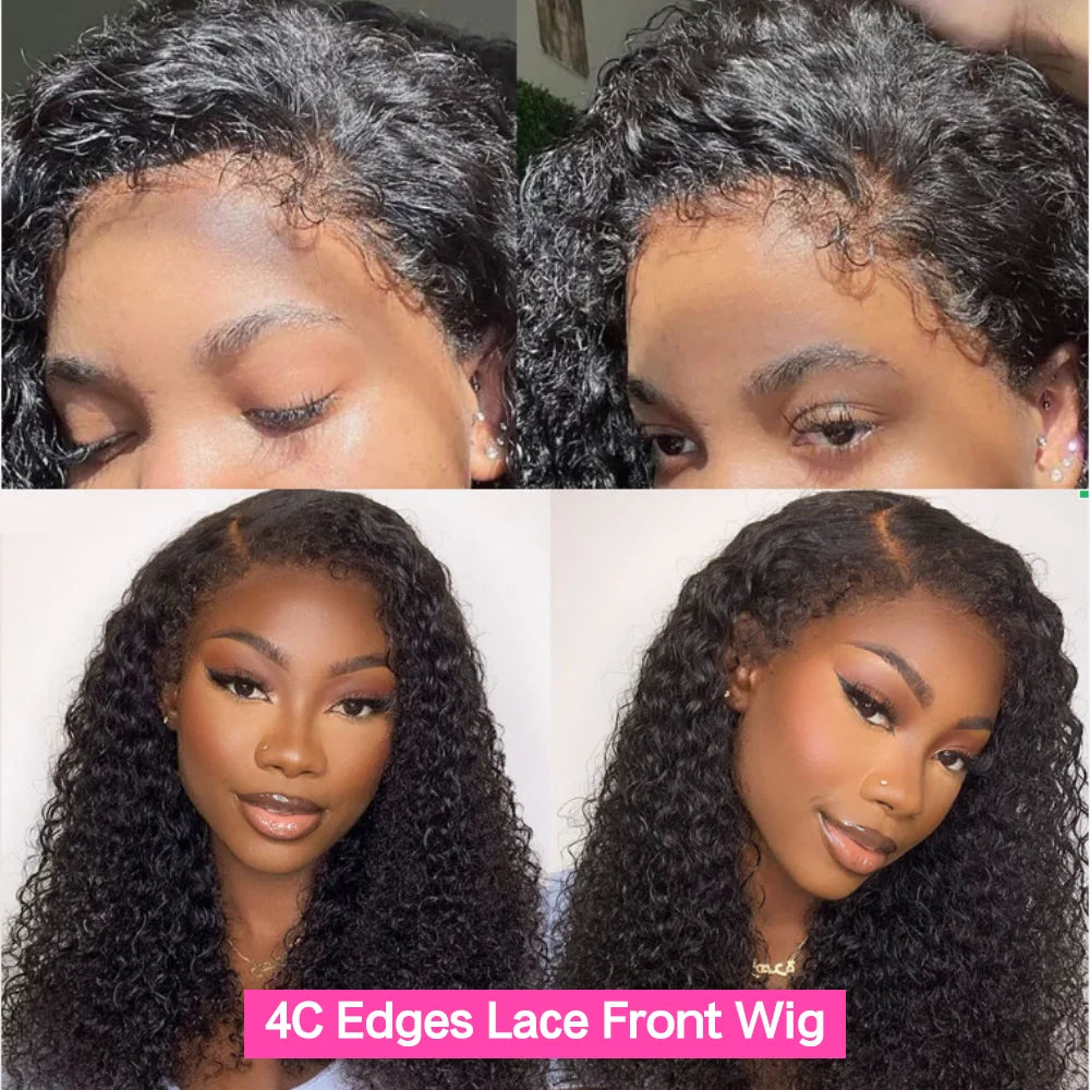 Glueless Wear And Go Kinky Curly Wig Human Hair Precut 7x5 13x6 HD Frontal Wigs Ready to Perplucked Curly Lace Front Wig On Sale