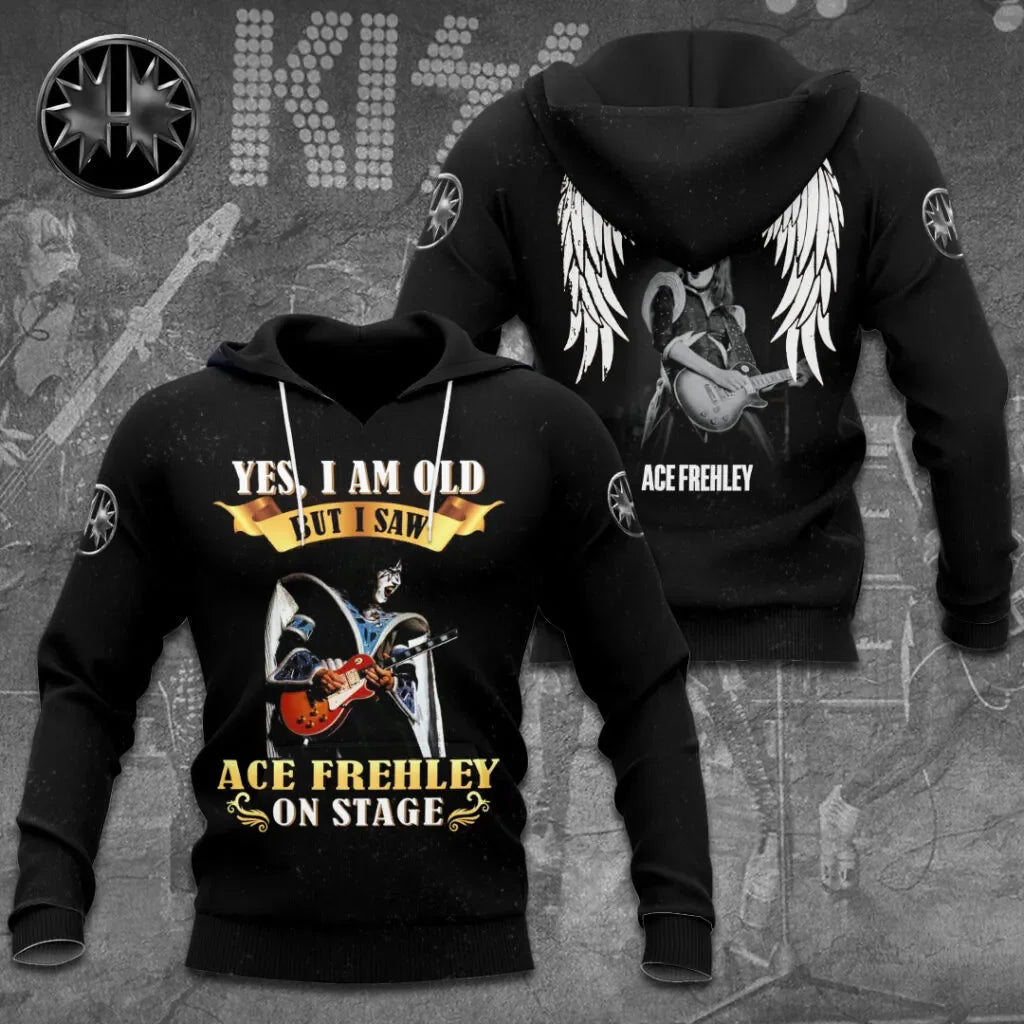 Rock KISS Hoodie Sweatshirt Male 3D Print Men Women Hip Hop Trend Tracksuit Pullover Coat Oversized Y2k Men's Hoodies