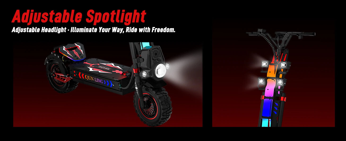 JUNLING JL86 10000W Electric Scooter for Adults with 55 MPH speed removeable battery kickscooter