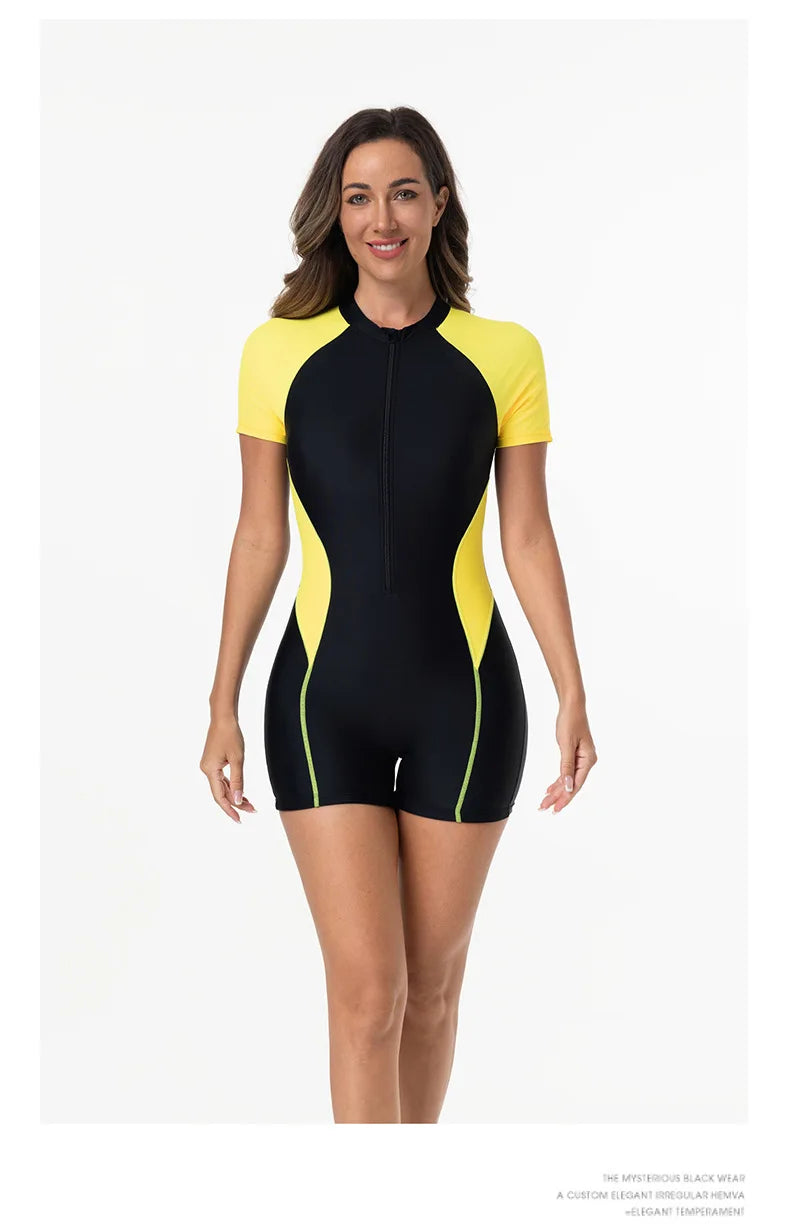 Women's Speed Suit Swimsuit 2025 New Style Thermal Bath Slimming plus Size Pure Desire Swimming Pool Competition Special