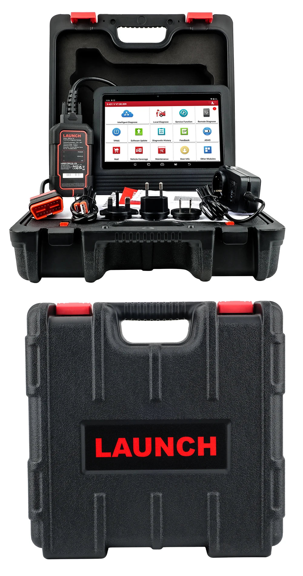 LAUNCH X431 PRO V5.0 Car Diagnostic Tools DBScar VII VCI CAN FD DOIP Auto OBD OBD2 Scanner 38+ Reset ECU Coding Bidirectional